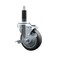 Service Caster 4'' SS Thermoplastic Rubber Swivel 1'' Expanding Stem Caster with Brake SCC-SSEX20S414-TPRB-TLB-1 - alternate 1